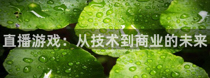 杜邦娱乐官网：直播游戏：从技术到商业的未来